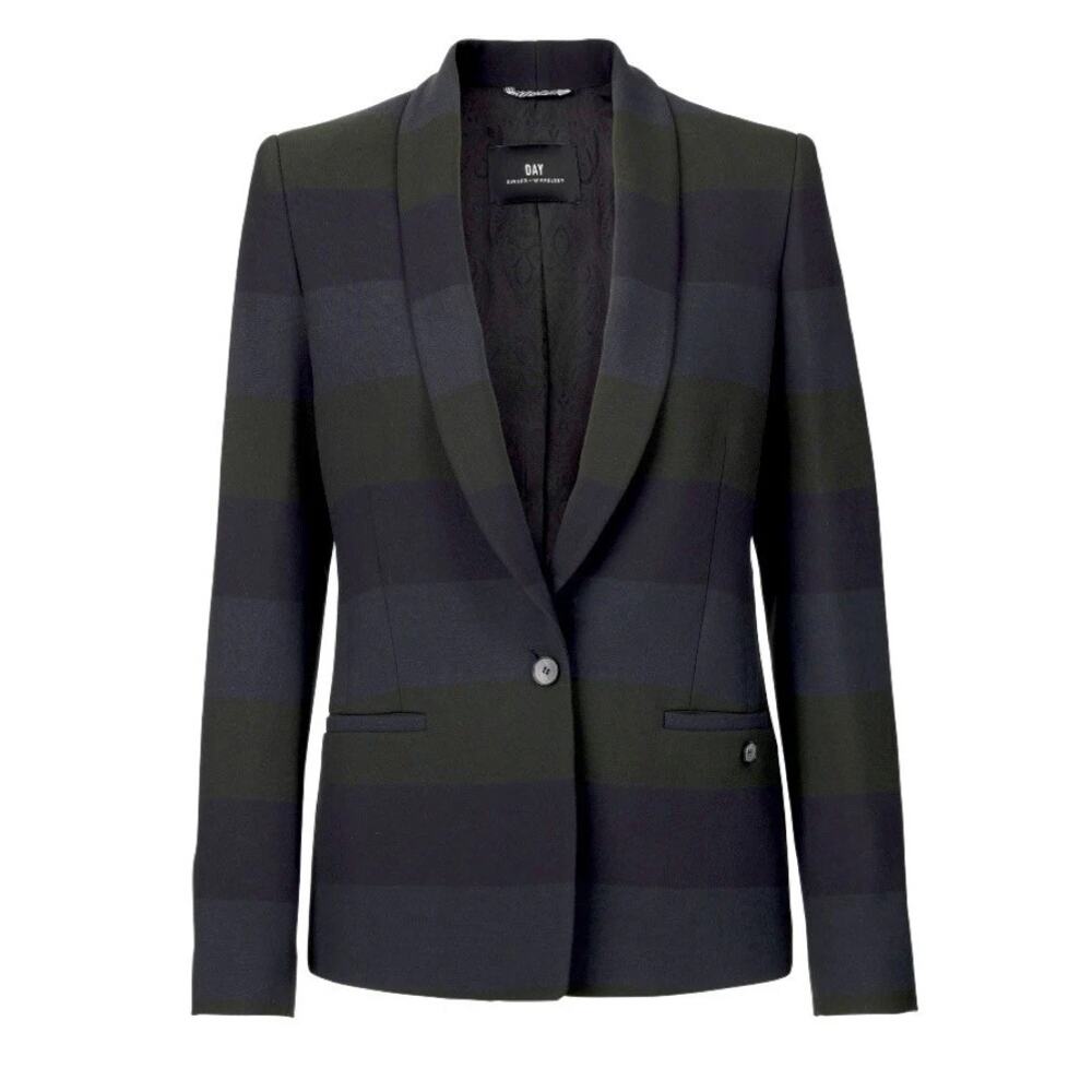 DAY Birger et Mikkelsen Blazer Plaid Academia Prep Tailored Blazer Jacket Sz 38